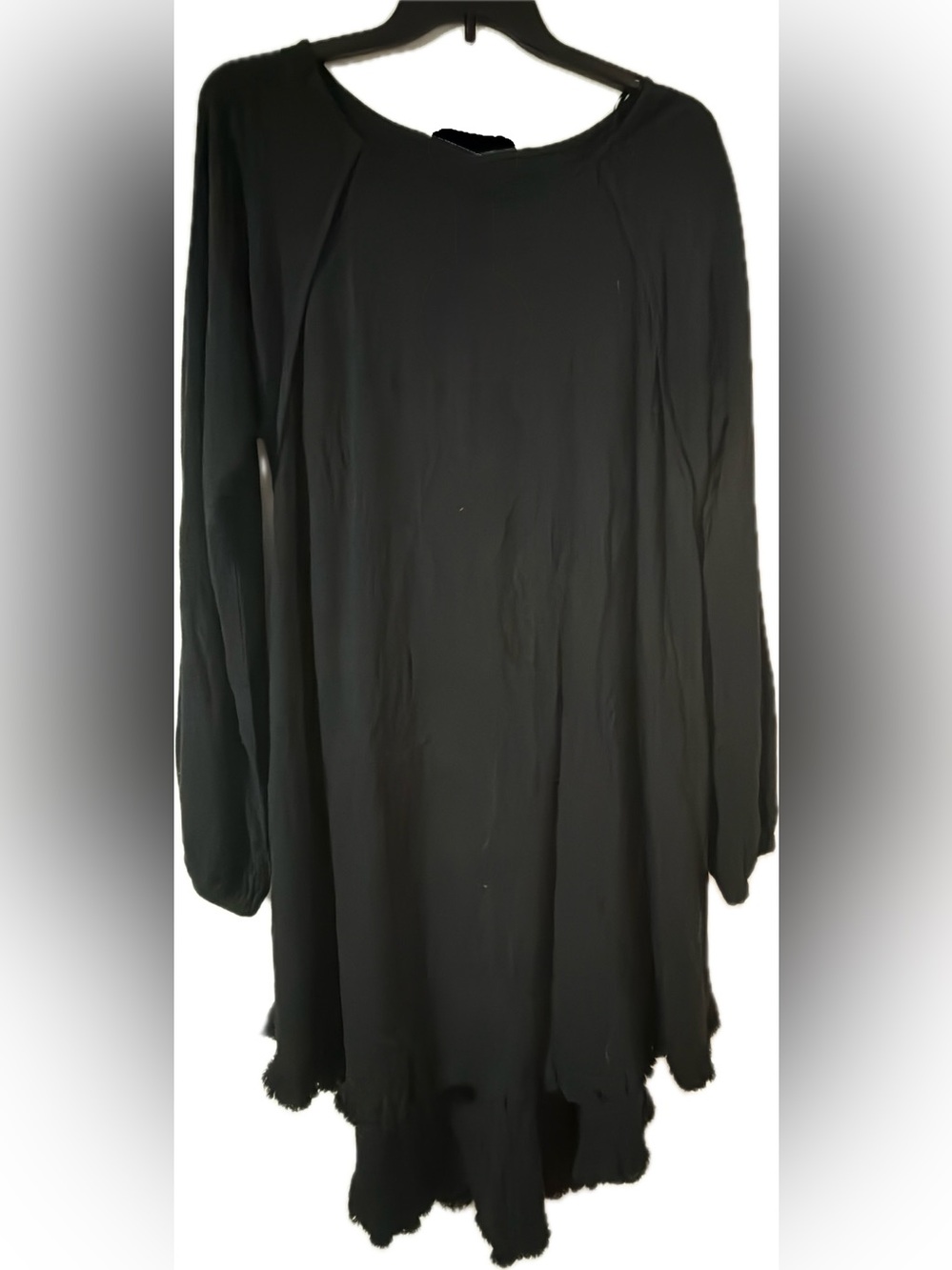 Umgee Black High-Low Long Sleeve Dress